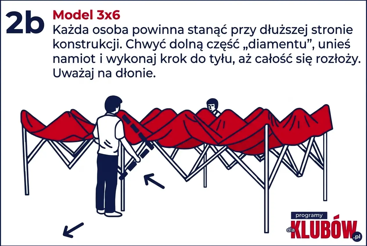Instrukcja montażu namiotu krok 2b