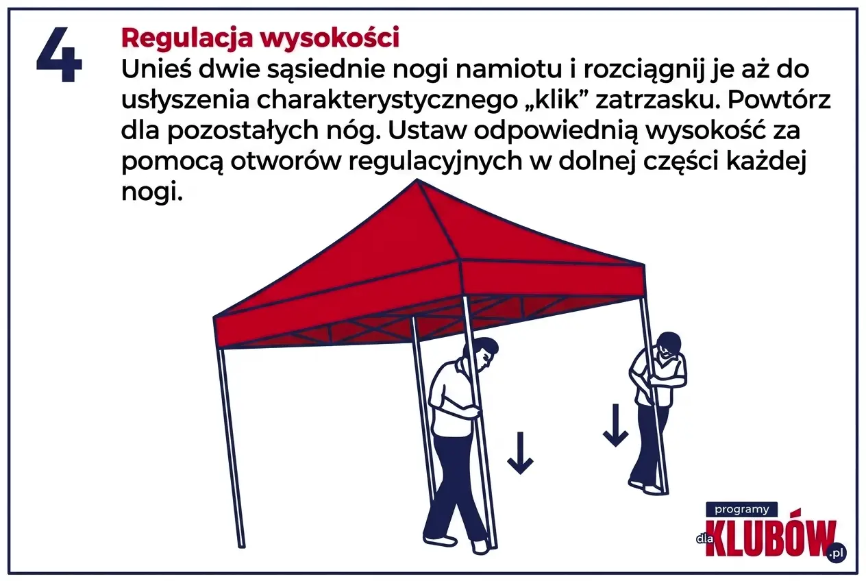 Instrukcja montażu namiotu krok 4
