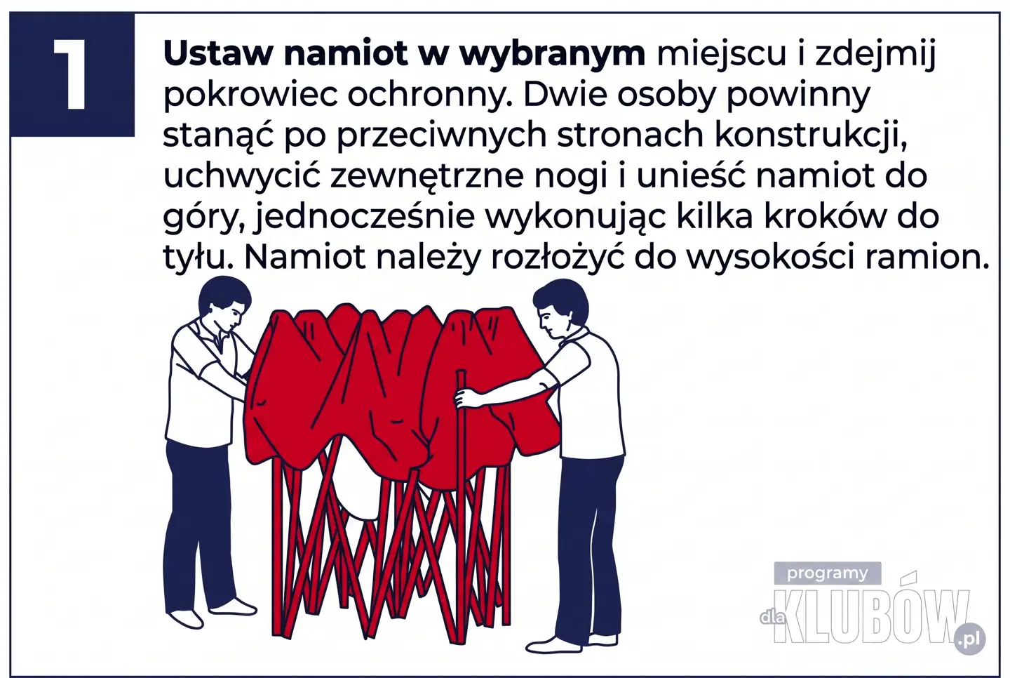 Instrukcja montażu namiotu ekspresowego krok 1