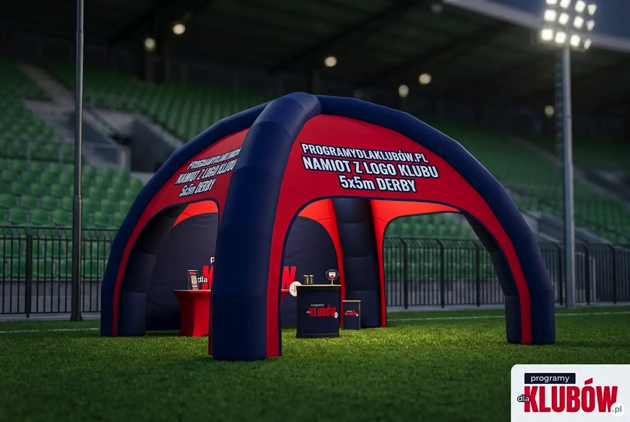 Namiot pneumatyczny 5x5m Derby z podświetleniem LED pod wieczór
