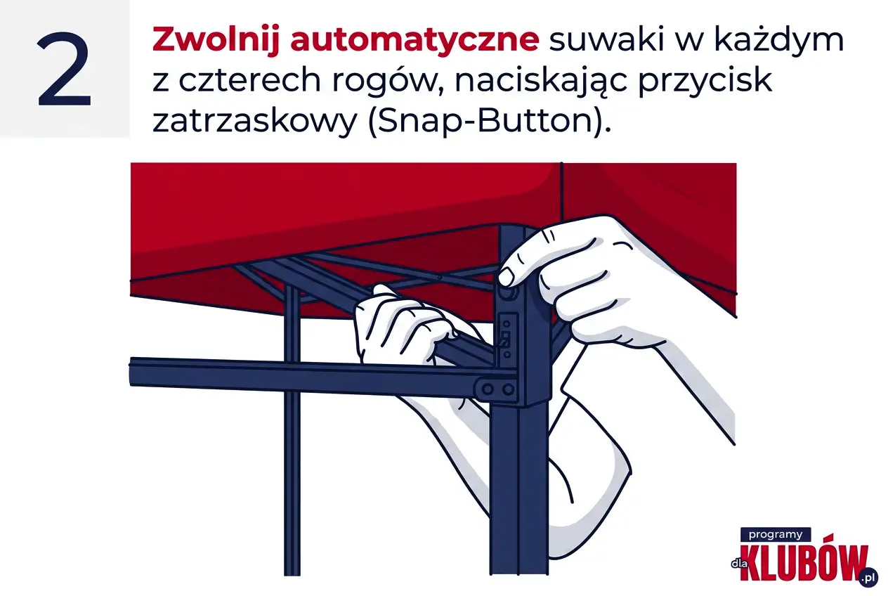 Instrukcja składania namiotu krok 2