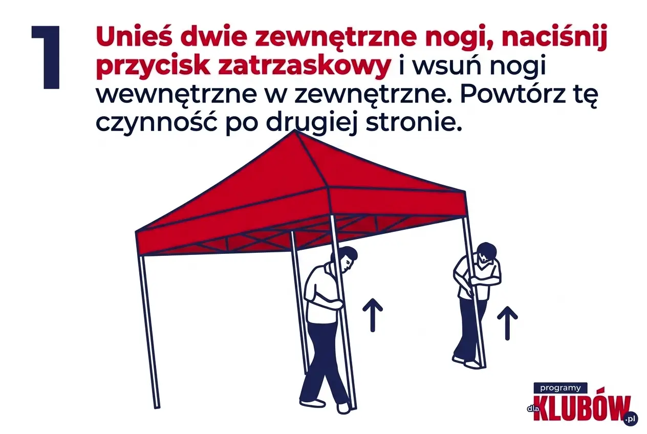 Instrukcja składania namiotu krok 1