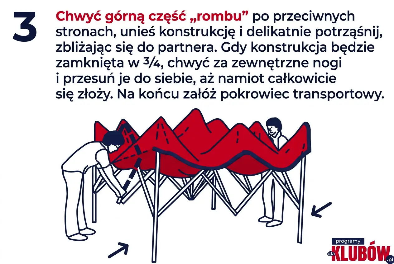 Instrukcja składania namiotu krok 3